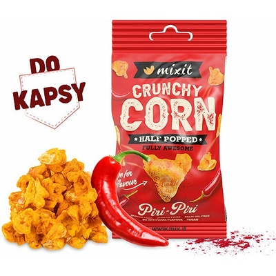 MIXIT Crunchy corn peri peri a kajenské korenie do vrecka 40 g