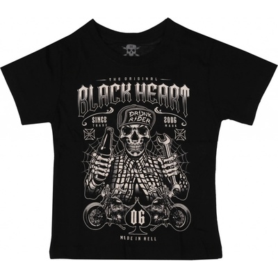 Black Heart tričko street Drunk Rider čierna