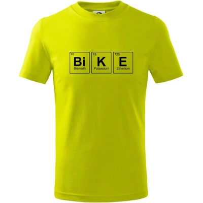 BiKE periodická tabuľka tričko detské limetková