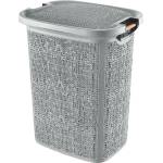  Кош за мръсно пране Tuffex Woow Pattern с дървени дръжки 60 LT - сив (103431/2)