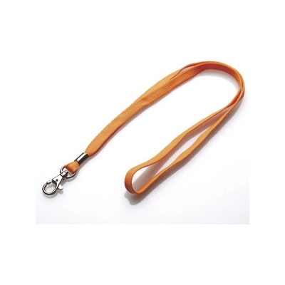 Snúrka na krk s karabinou Promex 1 cm oranžová