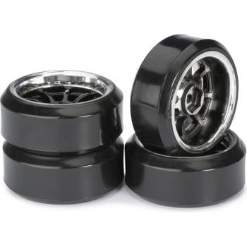ABSIMA Дрифт гуми за 1/10 Absima Tires Wheel Set Drift LP " 9 Spoke / Profile C" black/chrome 1: 10 (4 pcs) 2510045 (2510045)