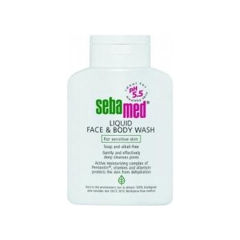 Sebamed Wash jemná mycí emulze na tělo a obličej s olivovým olejem For Dry and Sensitive Skin 200 ml