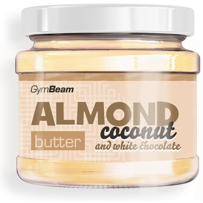 GymBeam Mandľové máslo s kokosom a bielou čokoládou 340 g