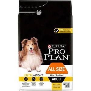  PURINA NESTLE Purina All Sizes Adult Light/Sterilised OPTIWEIGHT Храна за кучета, суха, за възрастни, кастрирани, всякакви размери, с пилешко, 14 kg