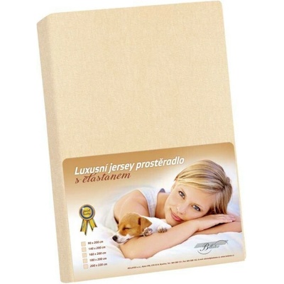 Bellatex prostěradlo Jersey LUX Béžové 200x220