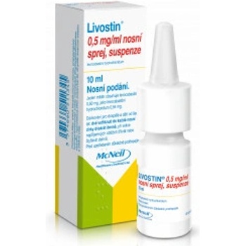 LIVOSTIN NAS 0,5MG/ML NAS SPR SUS 1X10ML