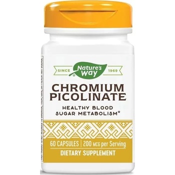Nature's Way Cromium Picolinate, 200 mcg, 60 капсули, Nature's Way (41030)