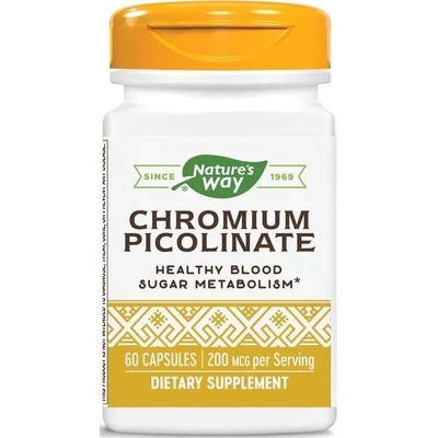 Nature's Way Cromium Picolinate, 200 mcg, 60 капсули, Nature's Way (41030)