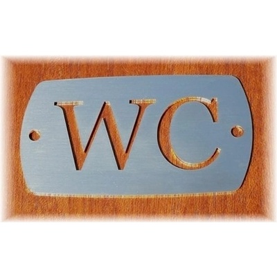 Harmony CEDULKA NA DVEŘE - WC, nerez, 75 x42 mm SHAR 305HR