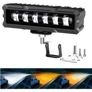  15, 5 cm 7Д Диоден Прожектор Супер Мощен Халоген Led Bar Лед Бар 40w Комбиниранa Бяла и Жълта Светлина 12V - 24V За АТВ S