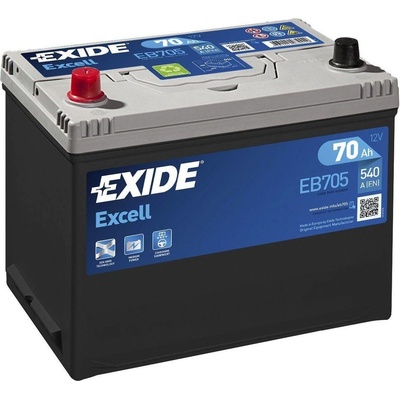 Exide Excell 12V 70Ah 540A EB705