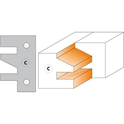 CMT Nůž pro C694014 - pár žiletek profil C 40x24,5x2mm