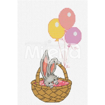 Milena Style Спящо зайче - гоблен със схема Ariadna - Син Кръстат бод