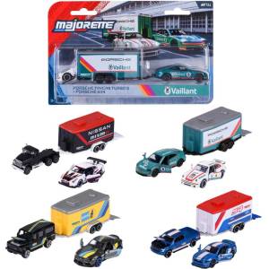 Majorette Количка с ремарке Majorette - Racing Deluxe Trailer, 1: 64, асортимент (8502003001)