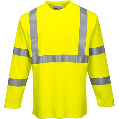 Portwest hi-vis modaflame fr96 / Огнеупорна светлоотразителна риза, антистатична - hv жълта xxl (fr96yerxxl)