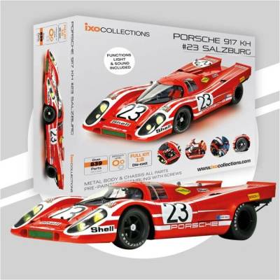 IXO Porsche 917 KH #23 Salzburg STAVEBNICE 1:8STAVEBNICE MĚŘÍTKO !!! PŘEDOBJEDNÁVKA dostupnost srpen 2026! 1:8