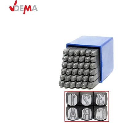 DEMA Комплект стоманени букви и цифри 4 мм, 36 части / dema 18502 / (dema 18502)