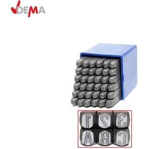 DEMA Комплект стоманени букви и цифри 4 мм, 36 части / dema 18502 / (dema 18502)