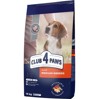 Club4Paws Premium for adult dogs of medium breeds 14 kg