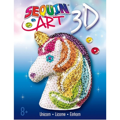 Sequin Art Творчески комплект Sequin Art - Направи си сам 3D еднорог от пайети (2113)