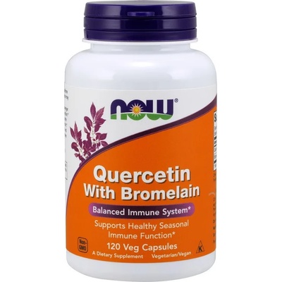 NOW Хранителна добавка Кверцетин + Бромелаин , Now Foods Quercetin With Bromelain x 120 Vcaps