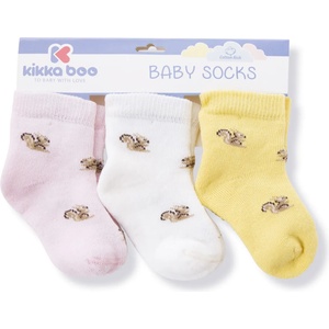 Kikkaboo Бебешки памучни термо чорапи Kikkaboo - Squirrel, Pink, 6-12 m (31110020033)