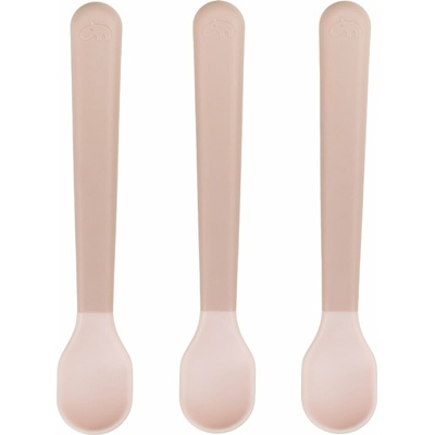 Done by Deer™ dětská lžička Foodie Easy grip 3 pack růžová