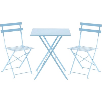 Aldotrade Skladací záhradný nábytok Bety blue,sada stola a 2 stoličiek
