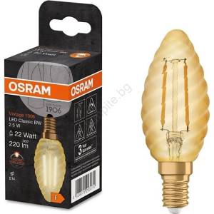 OSRAM LED Крушка VINTAGE E14/2, 5W/230V 2400K - Osram (P225655)