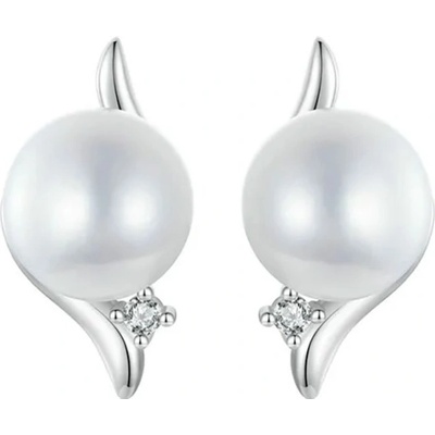 Grace Silver Jewellery stříbrné náušnice Perlová Elegance perla E-BSE961/190 stříbrná Bílá