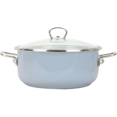 BELIS Smaltovaný rendlík se skleněnou poklicí 20 cm 2.3 l PREMIUM šedý 72920-053000N3