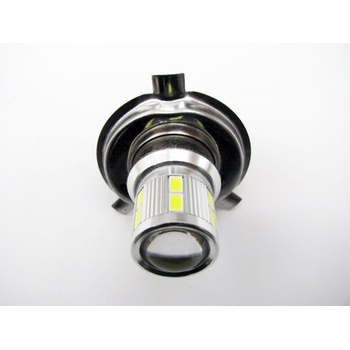 Диодна крушка h4 с 16 диода и лупа (led16smdh4)