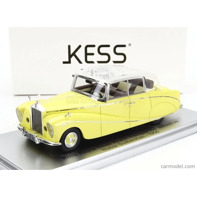 Made Kess-model Rolls royce Silver Wraith Perspex Top Saloon 1956 Colour In 1968 Žlutá 1:43