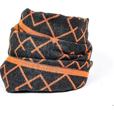Pánská elegantní šála se vzorem orange-gray