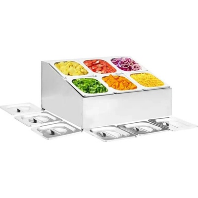 Nástavba na gastronádoby pro 6 GN 1/6 nádob nerezová ocel