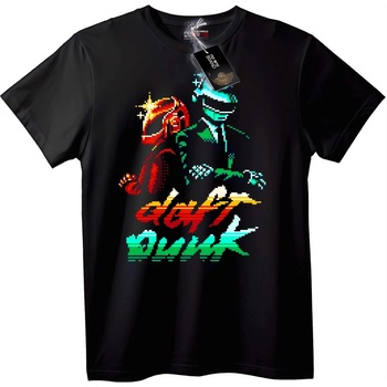 NOONEBRAND Тениска Daft Punk Пиксел Арт - S, Black