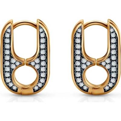 SAVICKI Náušnice Prismé: pozlátené striebro B-K-K0494-00426-925-Z
