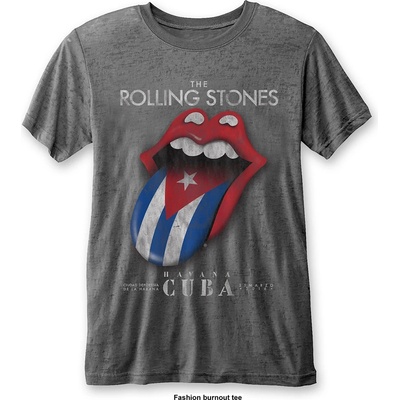 The Rolling Stones tričko Havana Cuba šedé