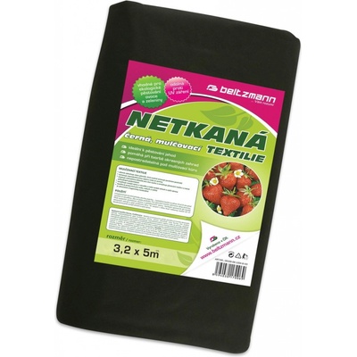 Beltzmann Netkaná mulčovacia textília čierna 3,2 x 5 m