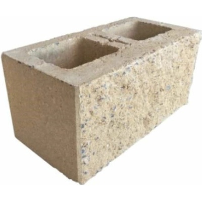 Tvarovka plotová PRESBETON Face Block HX 2/19 B 390×195×190 mm – okrová