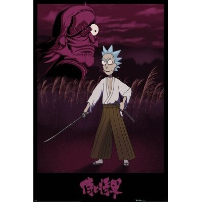 Plakát 61x91,5cm - Rick and Morty - Samurai Rick