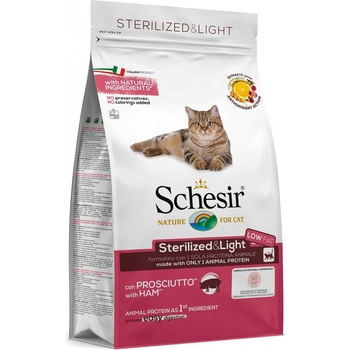 Schesir Cat Sterilized & Light šunka a ryža 1,5 kg