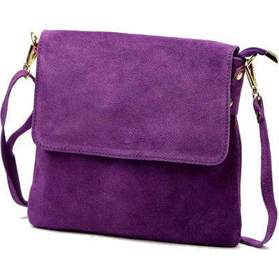Luka dámská semišová crossbody kabelka fialová 24-090