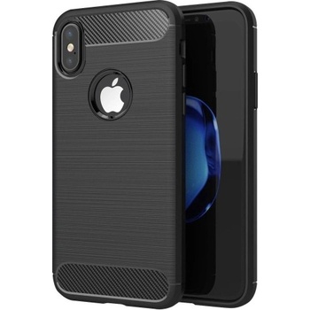 Apple Силиконов калъф кейс Forcell Carbon за iPhone XS Max, черен