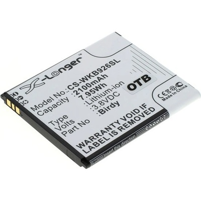 VHBW Батерия за Wiko Birdy, 2100 mAh (800108606)