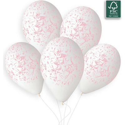 Svet balonku Balón Mramor ružový 33 cm