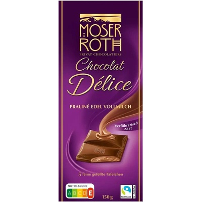 Moser Roth Chocolat Delice Praline au Lait 150 g