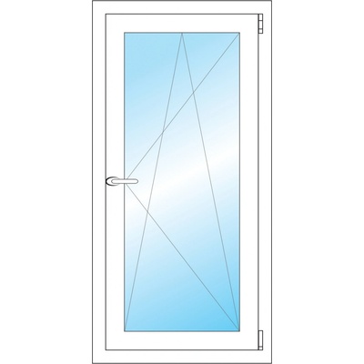 OKNA HNED Plastové okno 54x109 cm bílé otevíravé a sklopné pravé