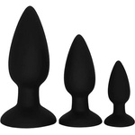 Guilty China Комплект анални разширители Butt Plug "OLIS BLACK" 3 броя